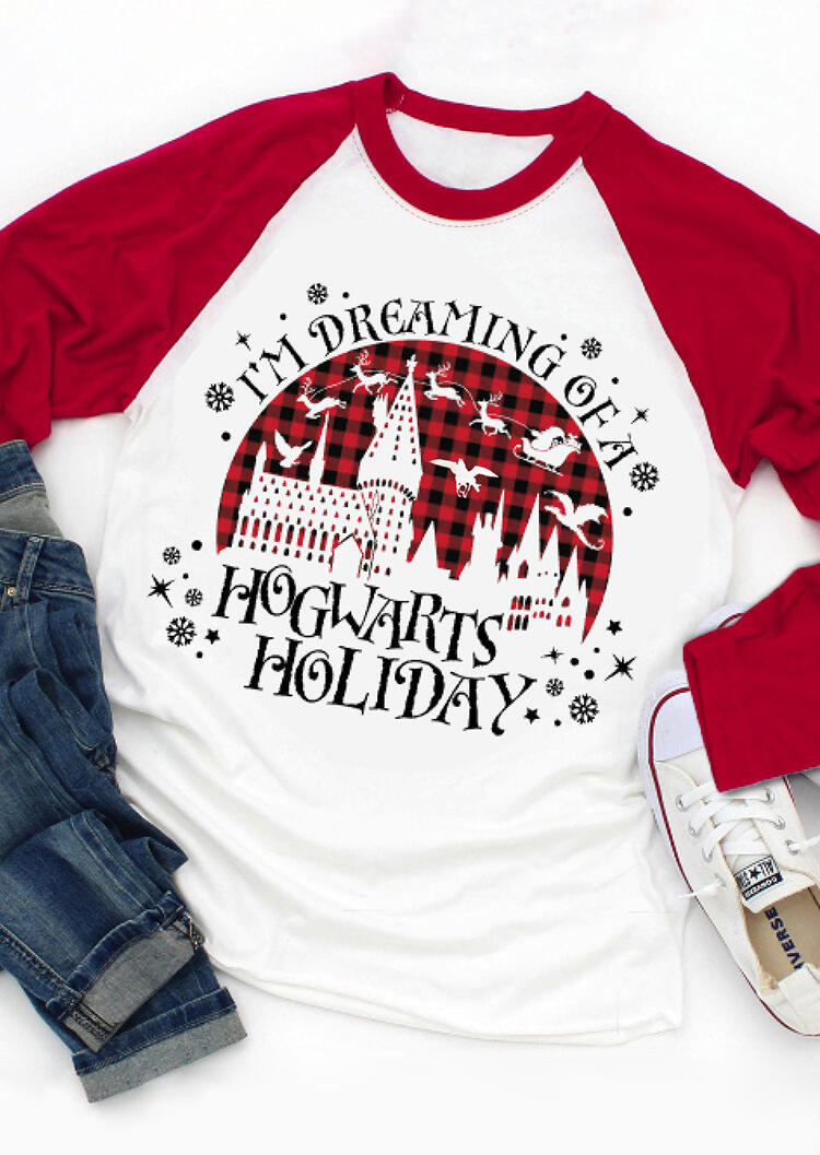 

Tees T-shirts Dreaming Of A Hogwarts Holiday T-Shirt Tee - White. Size