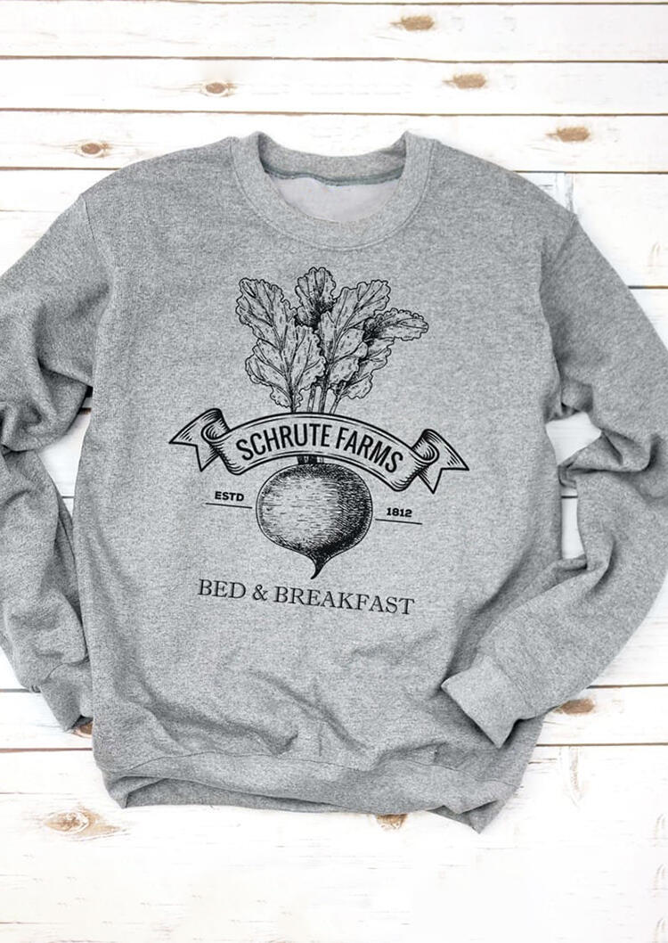 

Hoodies & Sweatshirts Schrute Farms Bed & Breakfast Sweatshirt - Gray. Size