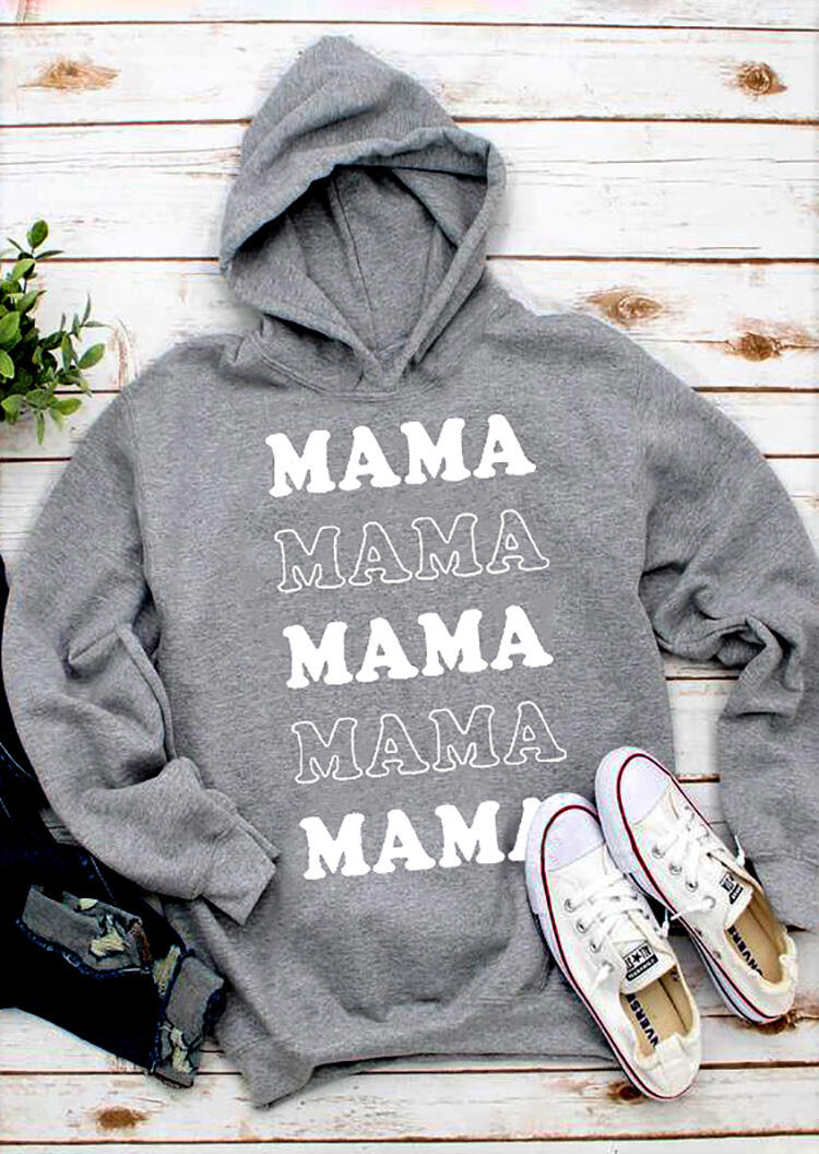 

Hoodies & Sweatshirts Mama Long Sleeve Hoodie - Gray. Size: S,M,,XL