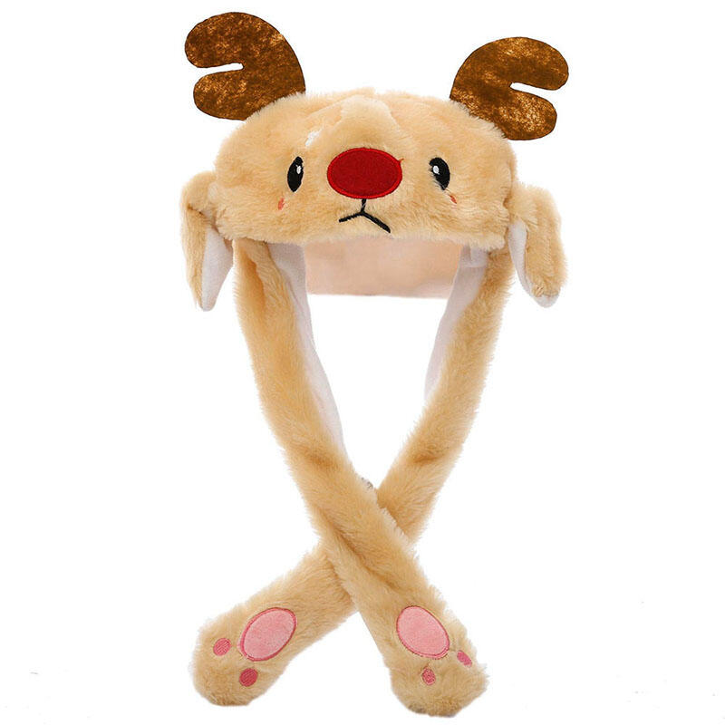 

Christmas Elk Santa Claus Cute Plush Toy Hat, Red;yellow, 460047