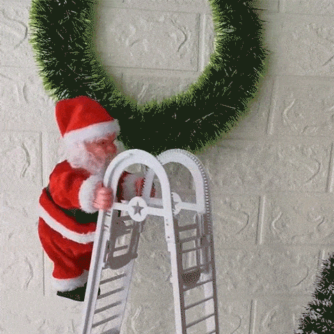 

Festive & Party Supplies Santa Claus Climbing Ladder Christmas Decoration, Red