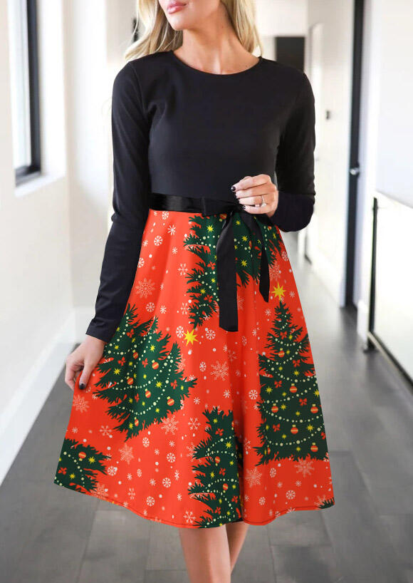 

Mini Dresses Christmas Trees Zipper Mini Dress - Black. Size: S,M,,XL