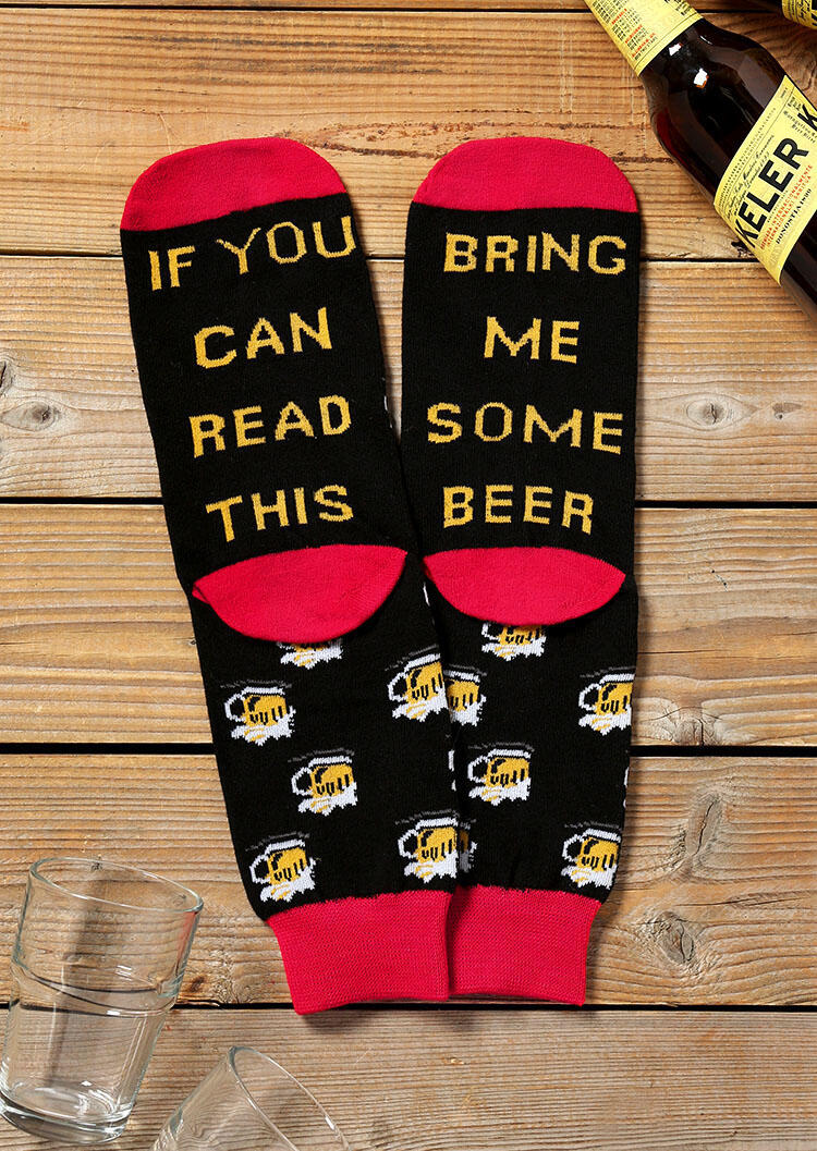 

If You Can Read This Bring Me Some Beer Socks, Black, 460733