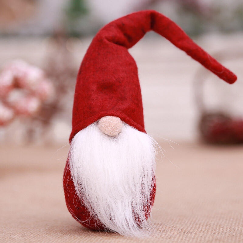 

Christmas White Beard Santa Claus Gnomies Doll Plush Toy, Green;gray;red, 460756