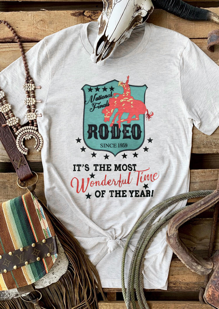 

Tees T-shirts National Finals Rodeo Since 1959 T-Shirt Tee - Light Grey. Size: S,M,,XL