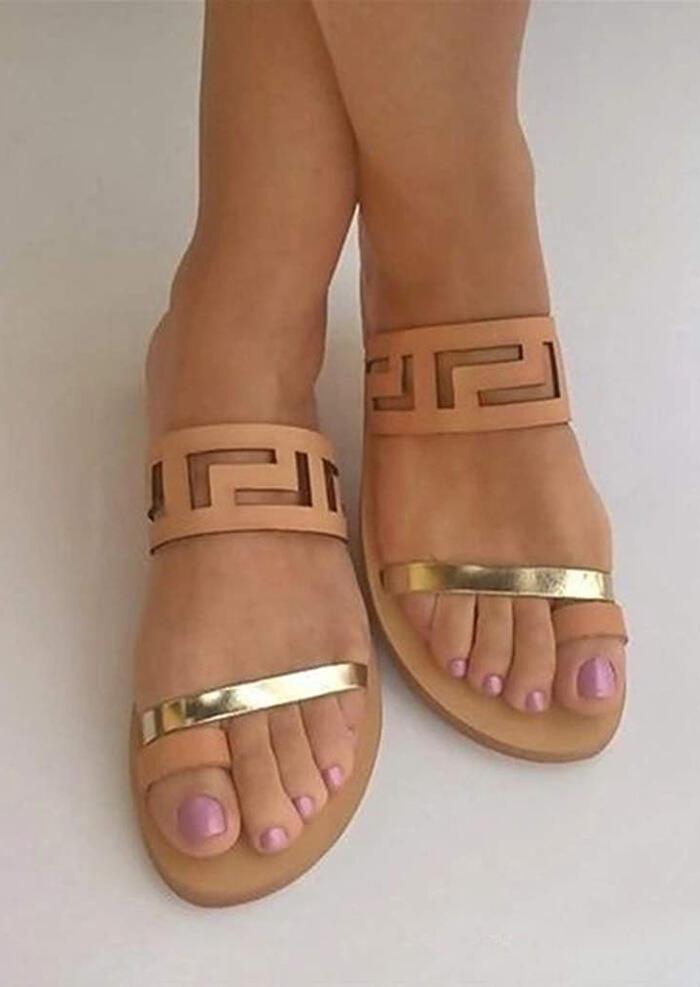

Sandals Hollow Out Flat Sandals in Black,Coffee. Size: 40,41