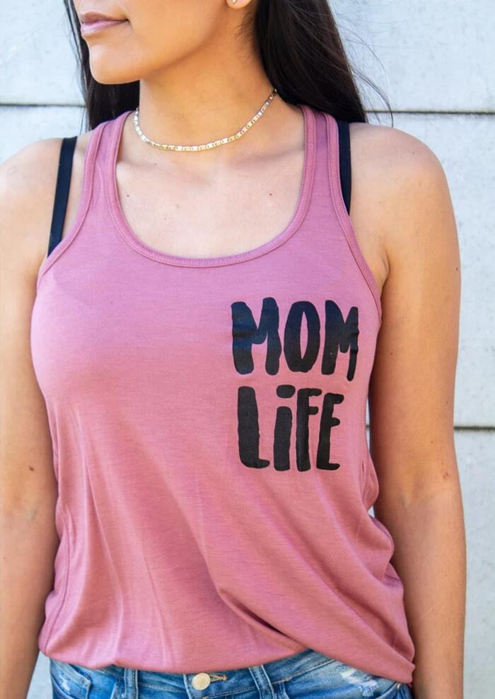 

Mom Life O-Neck Tank without Necklace - Cameo Brown, 461252