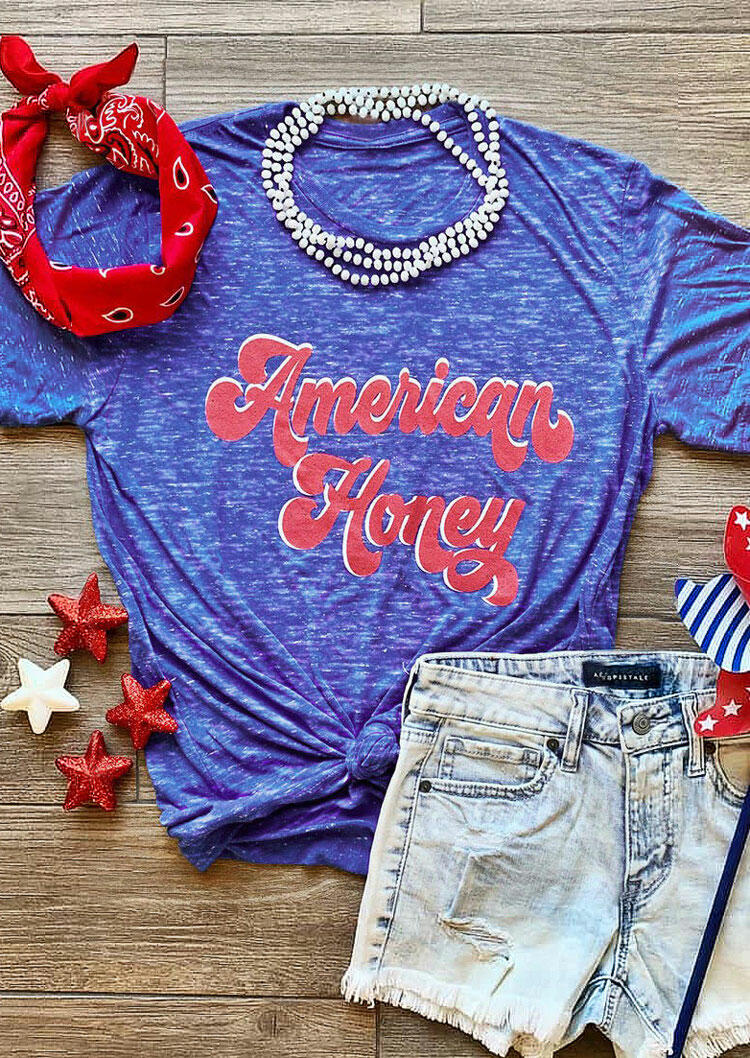 

American Honey T-Shirt Tee - Blue, 448778