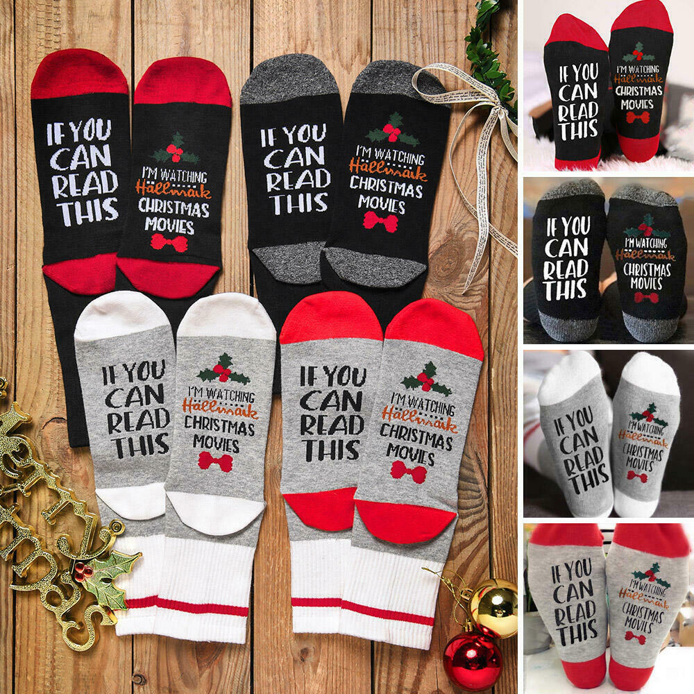 

4 Pairs I Am Watching Hallmark Christmas Movies Socks, Pattern1, B103542