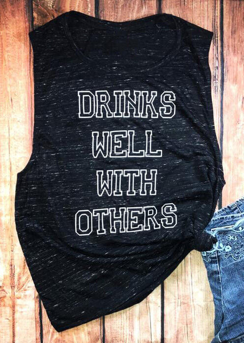 

Drinks Well With Others O-Neck Tank - Black, 461919