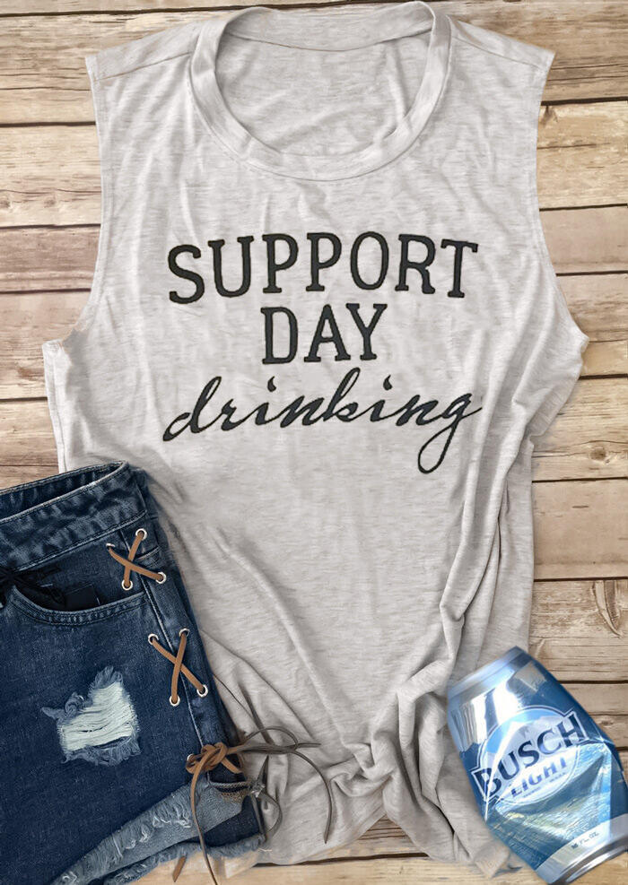 

Support Day Drinking Casual Tank - Light Grey, 462035