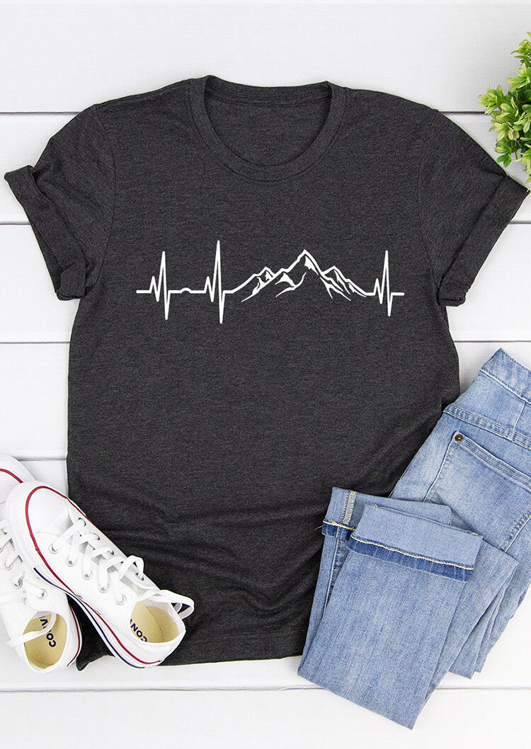 

Hiking O-Neck T-Shirt Tee - Dark Grey, 462250