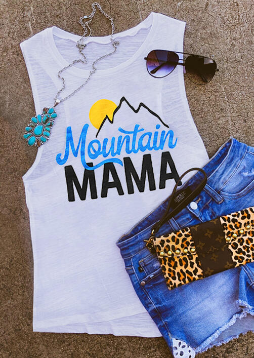 

Tank Tops Mountain Mama Casual Tank Top in White. Size