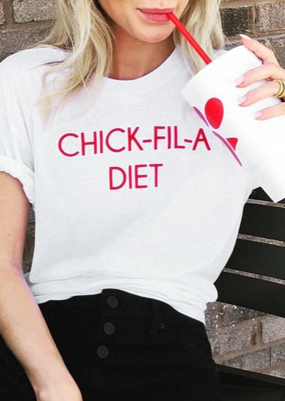 

T-shirts Tees Chick Fil A Diet T-Shirt Tee in White. Size: ,XL