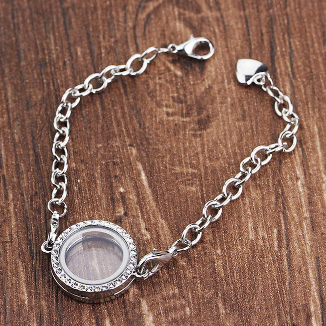 

Bracelet Crafting DIY Openable Photo Frame Bracelet. Size, Silver