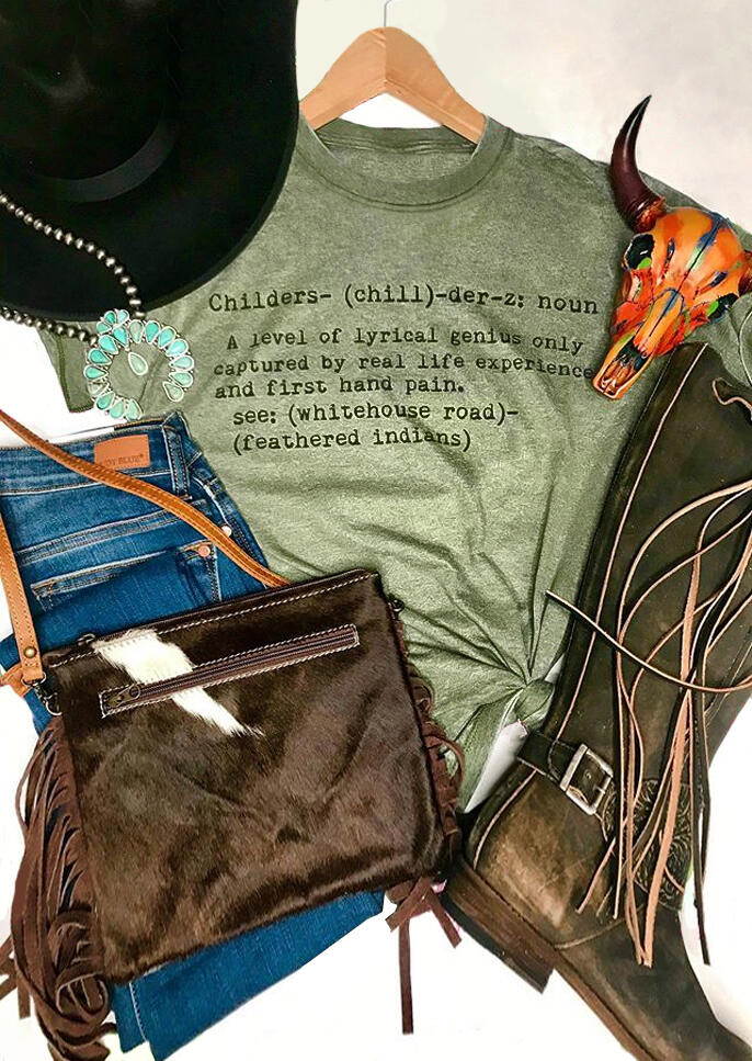 

Tyler Childers Feathered Indians T-Shirt Tee - Light Green, 463128