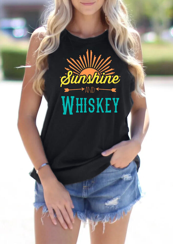 

Tank Tops Sunshine And Whiskey Casual Tank in Black. Size