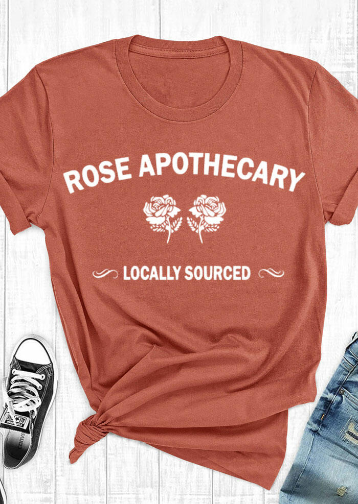 

Rose Apothecary Locally Sourced T-Shirt Tee - Brick Red, 463259