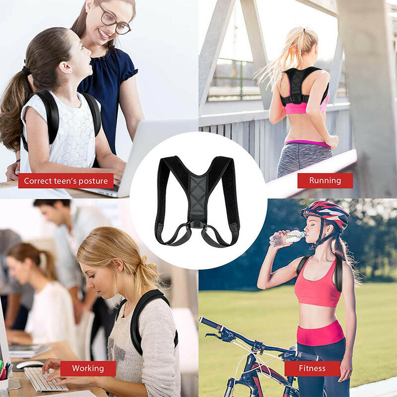 

Home Decor Posture Corrector (Adjustable to All Body Sizes) in Black. Size