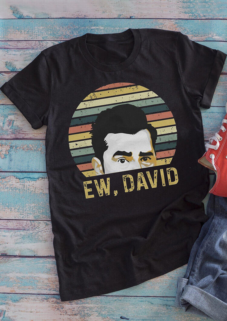 EW David O-Neck T-Shirt Tee – Black