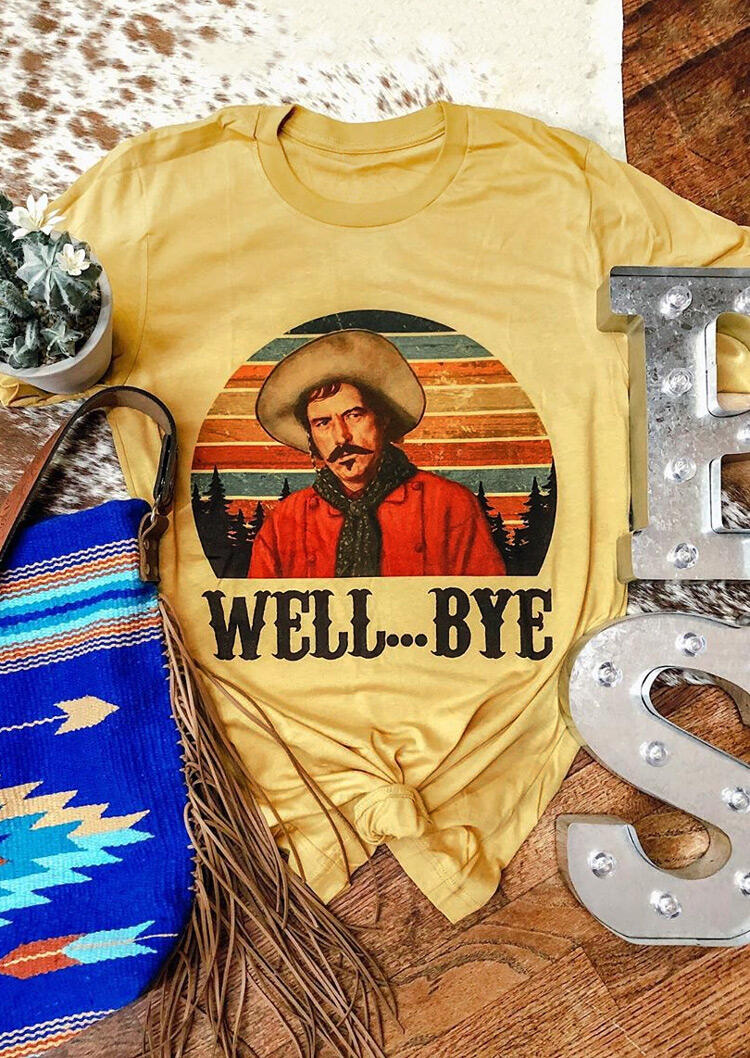 

Tees T-shirts Well Bye Tombstone T-Shirt Tee in Yellow. Size