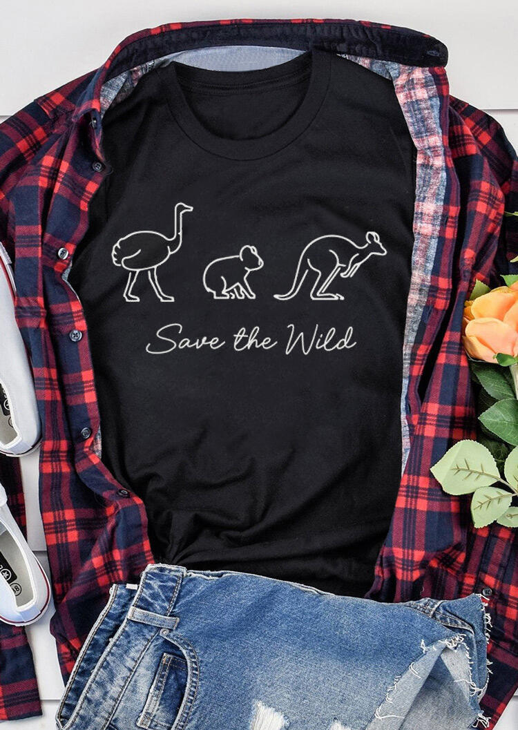 

Save The Wild T-Shirt Tee - Black, 464985
