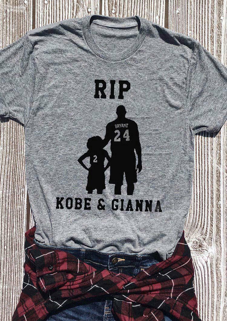 

Rip Kobe & Gianna T-Shirt Tee - Gray, 465012