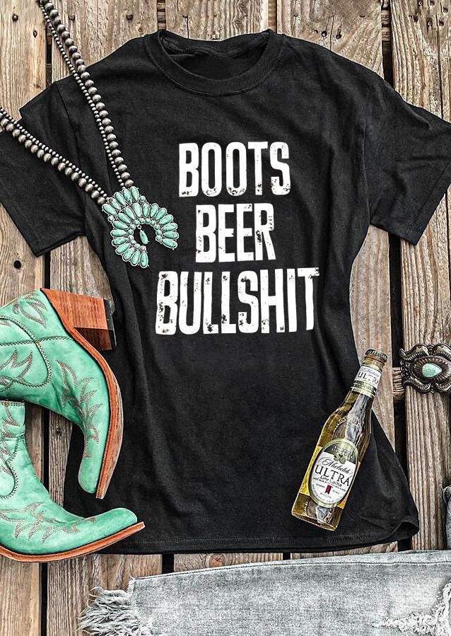 

Boots Beer Bullshit T-Shirt Tee - Black, 465095