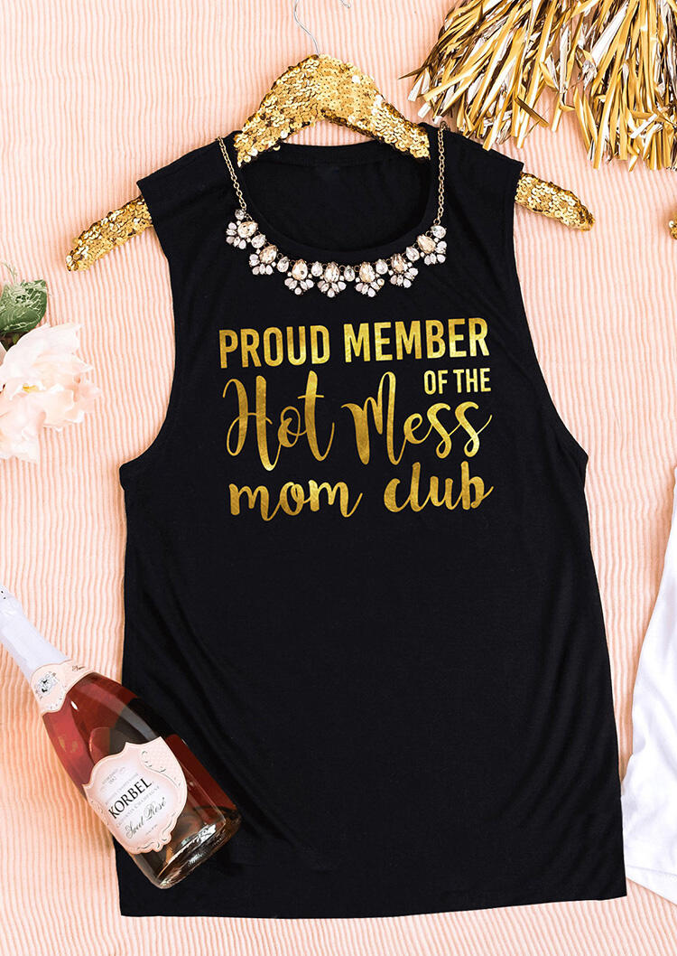 

Tank Tops The Hot Mess Mom Club Tank without Necklace in Black. Size