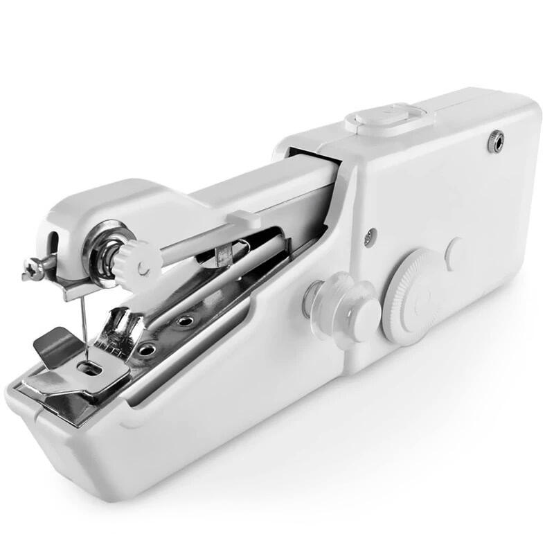 

Home Decor Cordless Handheld Electric Sewing Machine in White. Size