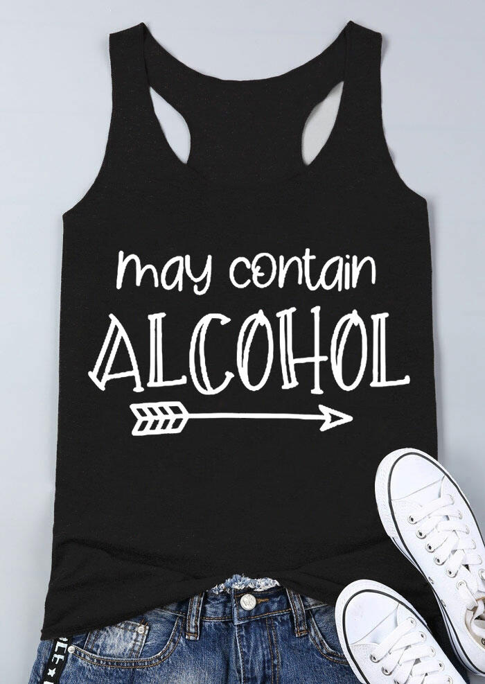 

May Contain Alcohol Arrow Tank - Black, 465459