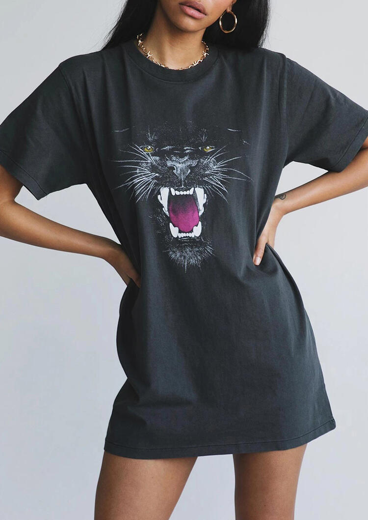 

Mini Dresses Presale - Jaguar O-Neck Mini Dress without Necklace - Gray. Size: S,M,,XL