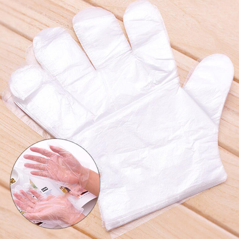 

100 Pieces/Set Disposable Plastic Isolation Gloves - White, 465479