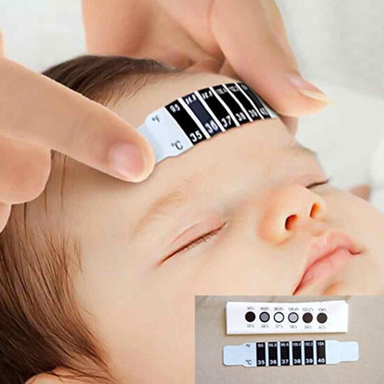 

Collapsible Liquid Crystal Baby Child Forehead Thermometer, Black, 465623
