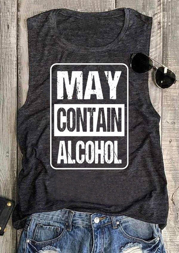 

May Contain Alcohol Tank - Dark Grey, 465699