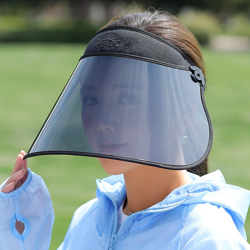 

Hats Windproof UV Protection Foldable Sun Hat with Plastic Visor. Size, Black