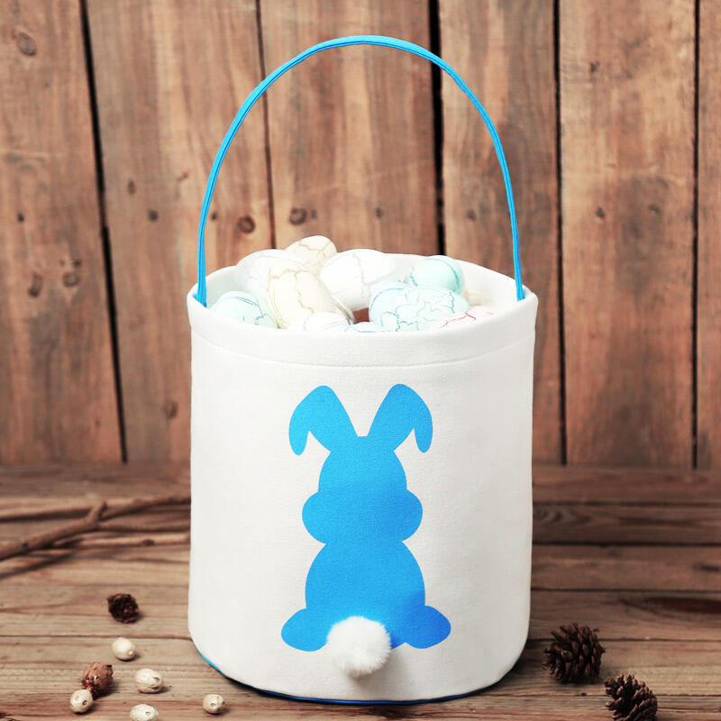 

Home Decor Easter Day Bunny Cotton Gift Bag, Blue
