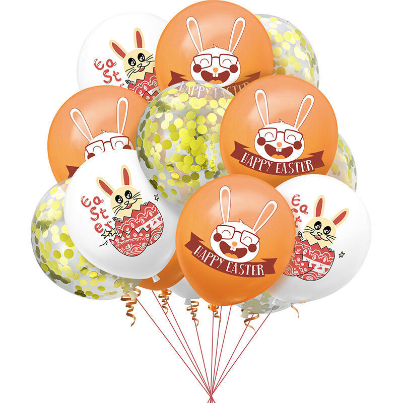 10 Pieces/Set Happy Easter Balloon, Orange;pink, 465886