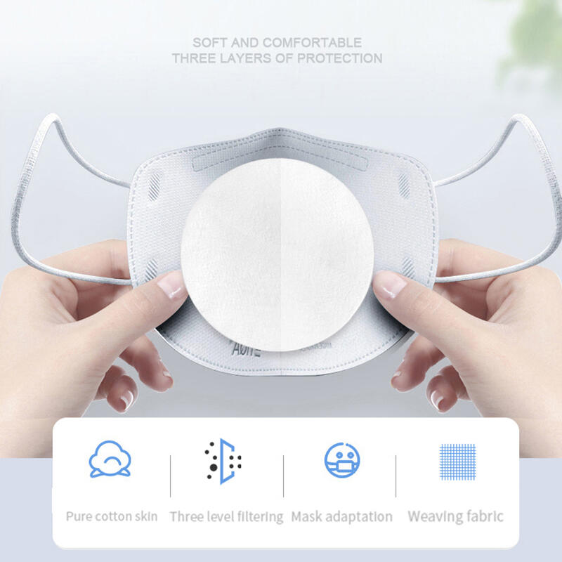

Disposable Anti-Dust Breathable 3-Layered Mask Inner Pad without Mask, White, 465545