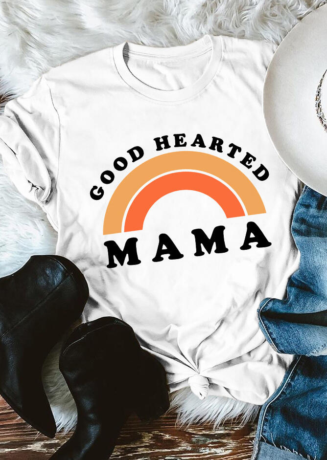 

Good Hearted Mama T-Shirt Tee - White, 465993