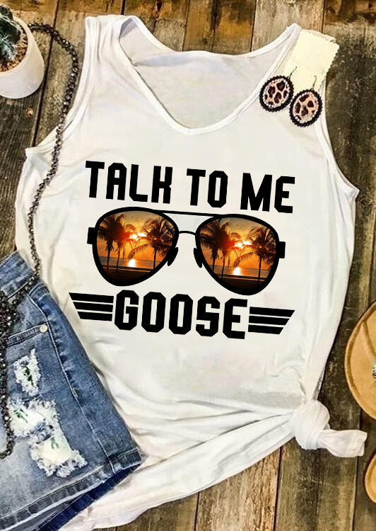 Talk To Me Goose Tank - White