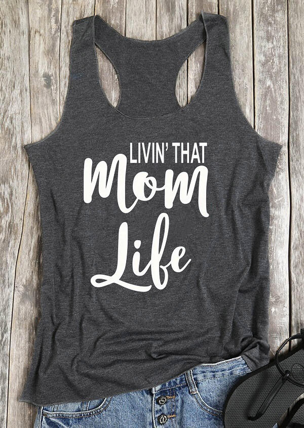 

Livin' That Mom Life Tank - Dark Grey, 466102