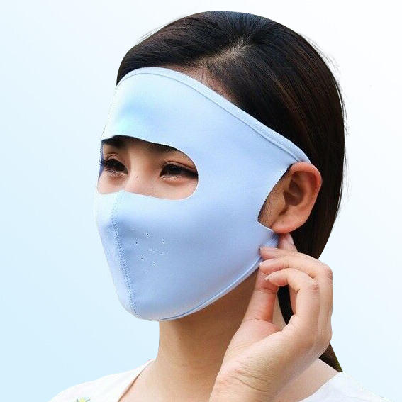 Breathable Ice Silk Full Face Sunscreen Anti-Dust Mask - Fairyseason