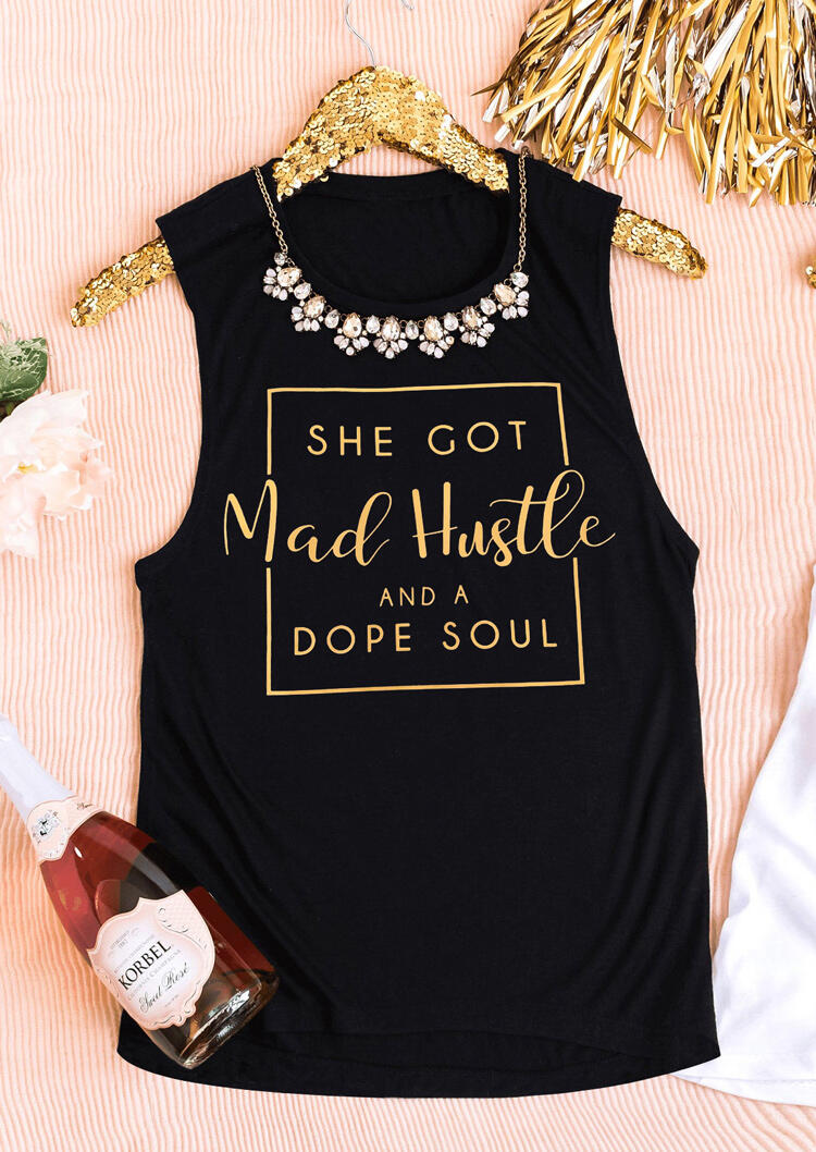 

Presale - She Got Mad Hustle Tank without Necklace - Black, 466215