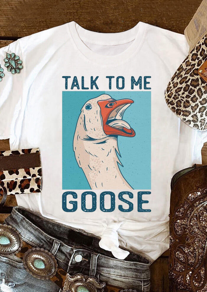 

Presale - Talk To Me Goose T-Shirt Tee - White, 466326
