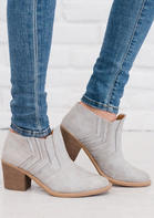 round toe heel booties