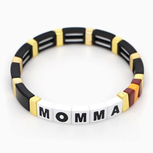 

Presale - Fashion Alloy Momma Bracelet, Black;gold;pink, 466710