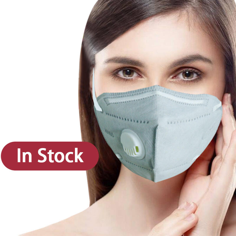 5Pcs Breathing Valve Mask, Grey