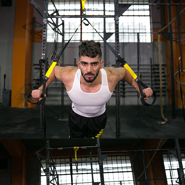 

Sport Product Resistance Trainer with Suspension Straps in Yellow. Size