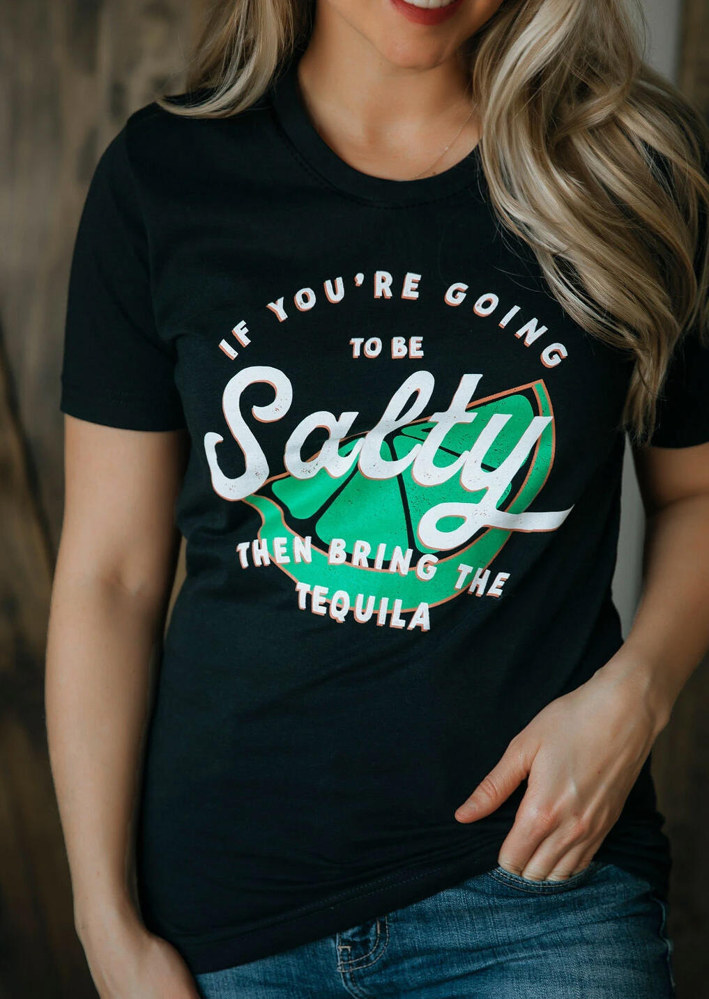 

Tees T-shirts Presale - If You're Going To Be Salty Then Bring The Tequila T-Shirt Tee - Black. Size: S,M,,XL